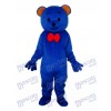 Déguisement de mascotte ours en peluche bleu Animal