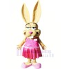 Jackrabbit avec Rose Des chaussures Mascotte Les costumes Animal