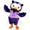 Belle Violet Hibou Mascotte Les costumes Animal