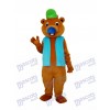 Castor avec une chemise bleue Mascotte Costume adulte Animal