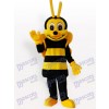 Costume drôle de mascotte d'insecte jaune noir d'abeille