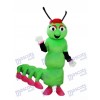 Ver vert avec l'insecte de costume adulte de mascotte de queue longue