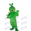 Insecte de costume de mascotte de ver vert heureux insecte