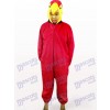 Costume de mascotte d'oiseau ouvert de perroquet rouge d'enfants