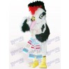 Costume de mascotte adulte oiseau blanc cheveux oiseaux