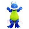 Souriant Bleu Dragon Mascotte Les costumes Animal