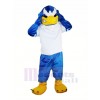 Bleu Faucon avec blanc T-shirt Mascotte Les costumes Animal