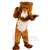 marron Lion avec Longue Queue Mascotte Les costumes Animal