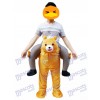 Ride on Me Ours en peluche Carry Me Ride Costume mascotte ours brun