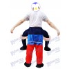 Retour Épaule Jardin Gnome Carry Me Mascotte Ride Costume Noël Partie Outfit