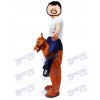 Wild Western Horse Carry Me Piggy Retour Mascotte Ferme Costume de Cowboy