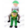 Piggy Retour Costume irlandais Carry Me Leprechaun Mascotte Costume Trèfle St Patricks Day