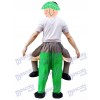 Piggy Retour Costume irlandais Carry Me Leprechaun Mascotte Costume Trèfle St Patricks Day