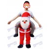 Piggyback Santa Claus Carry Me Ride Costume de mascotte de Père Noël