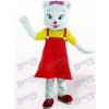 Costume de mascotte adulte chat femelle rouge animaux