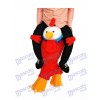 Piggyback Red Chick Portez-moi le costume de mascotte de coq