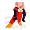 Piggyback Red Chick Portez-moi le costume de mascotte de coq