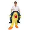 Jaune poulet Porter moi Balade sur Halloween Noël Costume pour Adulte/enfant 