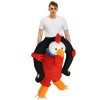 rouge poulet Porter moi Balade sur Halloween Noël Costume pour Adulte