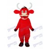 Costume adulte de mascotte de vache rouge Animal