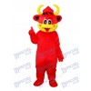 Bouche Jaune Red Cow Mascotte Costume adulte Animal