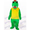 Costume de mascotte adulte crocodile vert et jaune d'Afrique