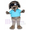 DJ le chien costume de mascotte