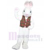 M. White Bunny costume de mascotte