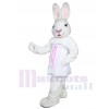 Mme White Bunny costume de mascotte