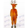 Costume de mascotte d'animal de visage de cerfs ouverts de café