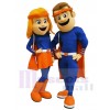 homme et femme costume de mascotte