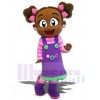 fille costume de mascotte