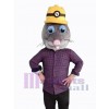 taupe costume de mascotte