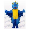 Costume drôle de mascotte adulte bleu dinosaure