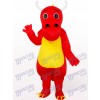 Costume de dinosaure en mascotte de vêtements rouges