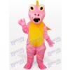 Costume drôle de mascotte adulte animal dinosaure rose