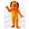 Oreilles noires Costume drôle de mascotte adulte de chien orange
