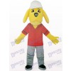 Costume de mascotte animal jaune vilain chien
