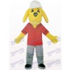 Costume de mascotte animal jaune vilain chien