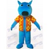 Costume de mascotte adulte animal mâle bleu chien