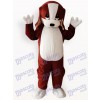 Costume de mascotte adulte animal marron et blanc chien