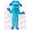 Costume drôle de mascotte adulte bleu chien animal