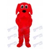 Costume de mascotte de chien rouge Rooney Red Black Nez