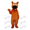 Costume adulte de mascotte de chien brun Animal