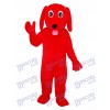 Petit Costume Adulte Mascotte de Chien Rouge