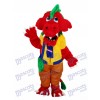 Dragon Rouge avec Sac Peluche Mascotte Costume Adulte Animal