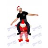 Piggyback Elf Carry Me Ride on Red Elf Mascot Costume