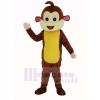 marron Singe Mascotte Costume Adulte