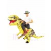 Tyrannosaure jaune T-Rex Gonflable Porte moi Ride On Costume