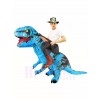 Tyrannosaure bleu T-Rex Gonflable Porte moi Ride On Costume